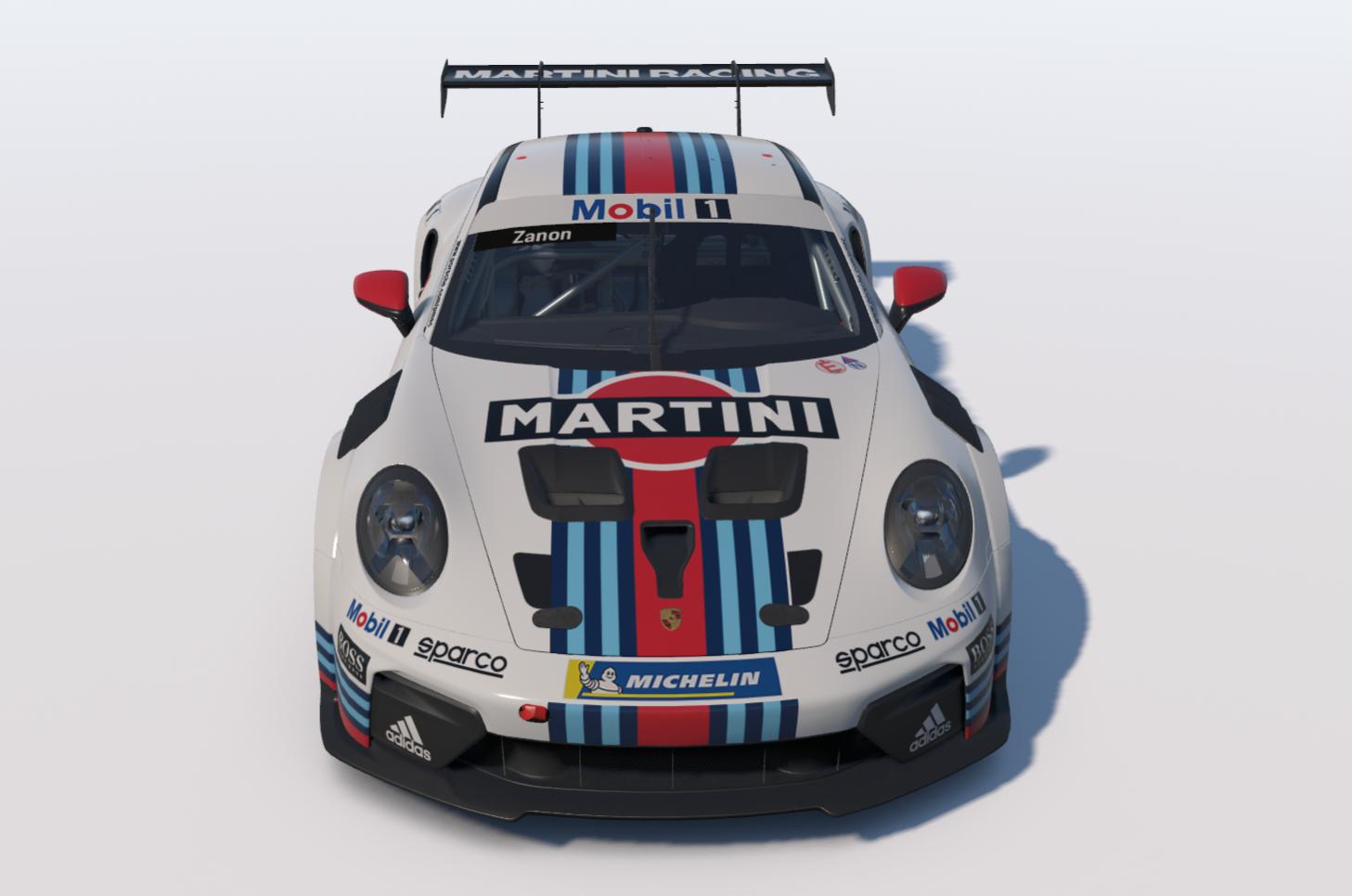 Preview of Porsche 911 Cup (992.2) - Martini Concept by Andrea Zanon