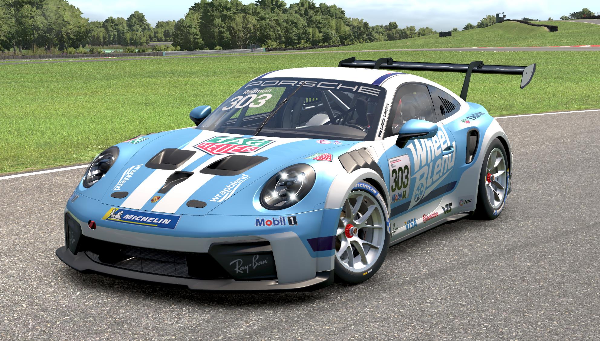 Preview of Bright Blue Tag Heuer and WheelBlend.com Livery by Nathaniel Redmon