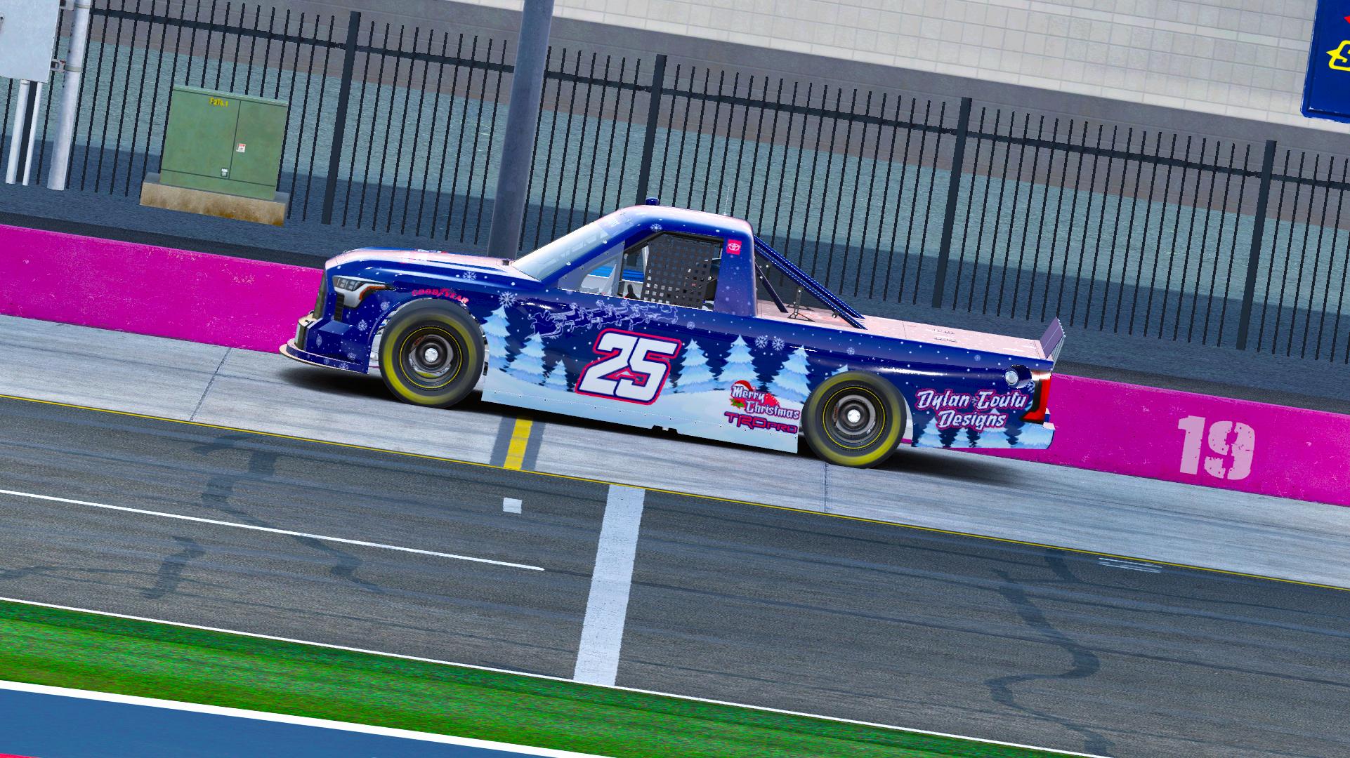 Preview of #25 Dylan Coutu Designs Christmas Themed NASCAR Toyota Truck by Dylan Coutu