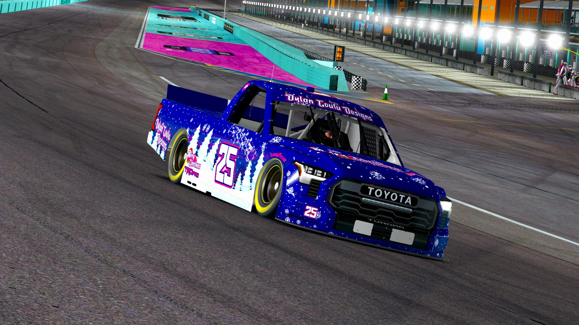 Preview of #25 Dylan Coutu Designs Christmas Themed NASCAR Toyota Truck by Dylan Coutu