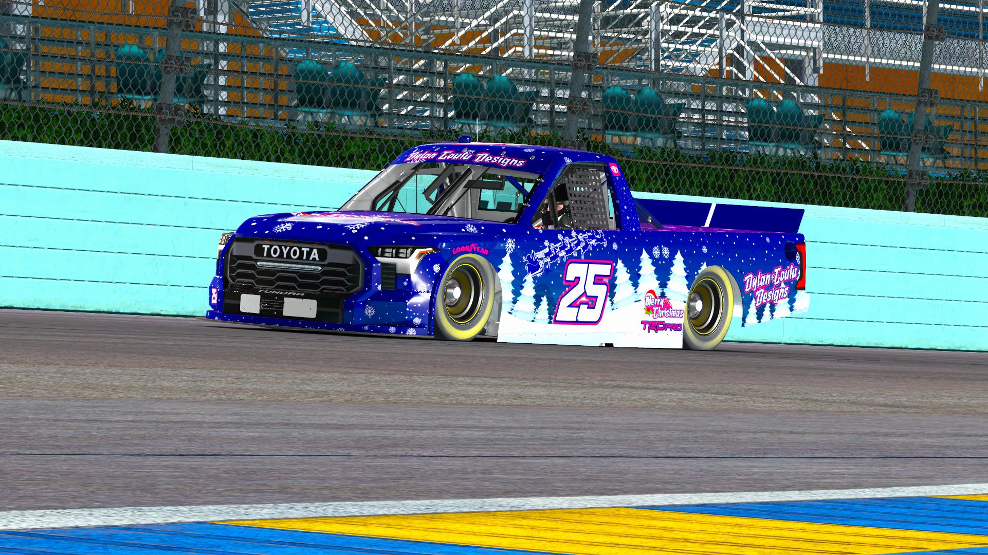 Preview of #25 Dylan Coutu Designs Christmas Themed NASCAR Toyota Truck by Dylan Coutu