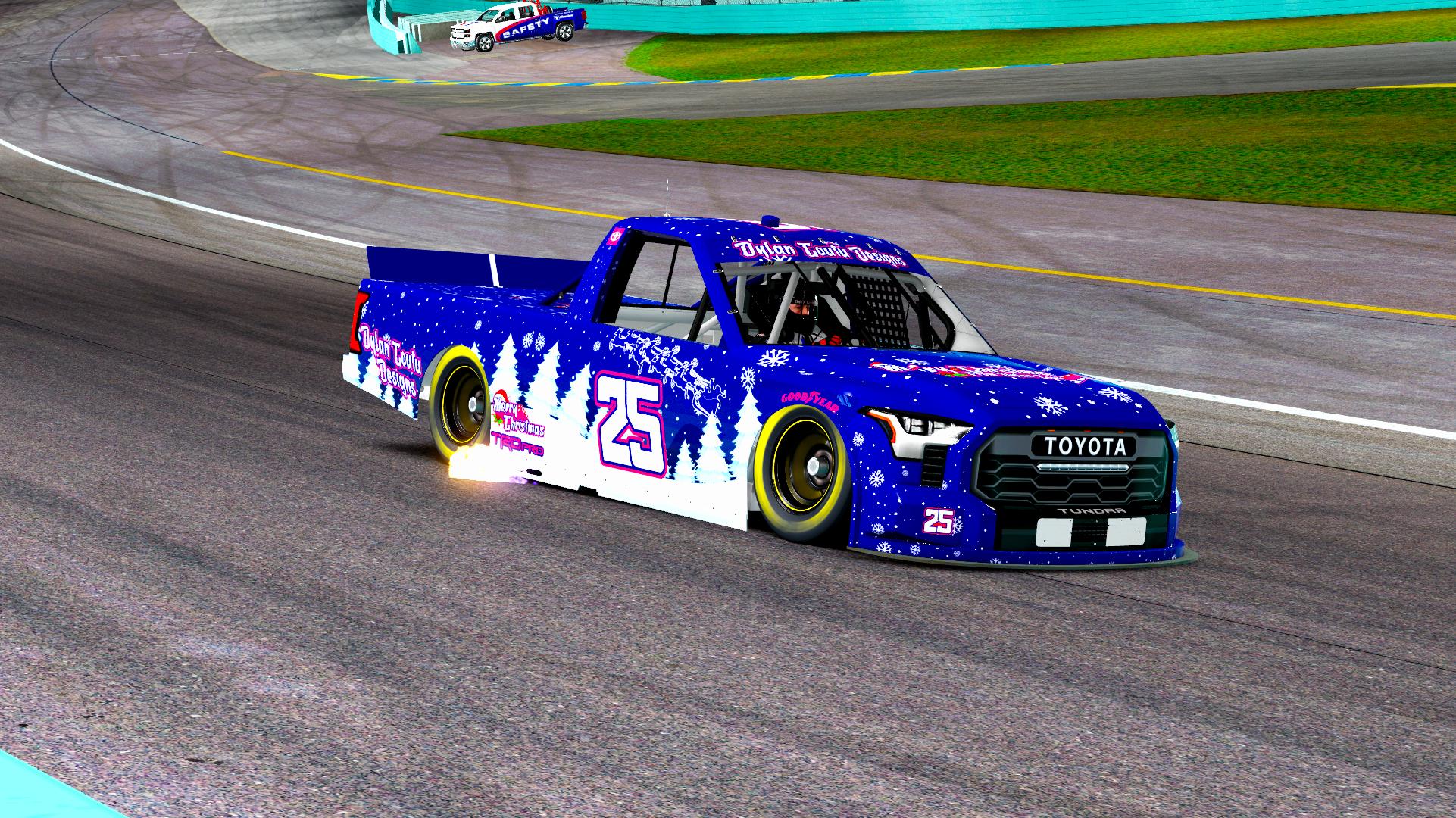 Preview of #25 Dylan Coutu Designs Christmas Themed NASCAR Toyota Truck by Dylan Coutu