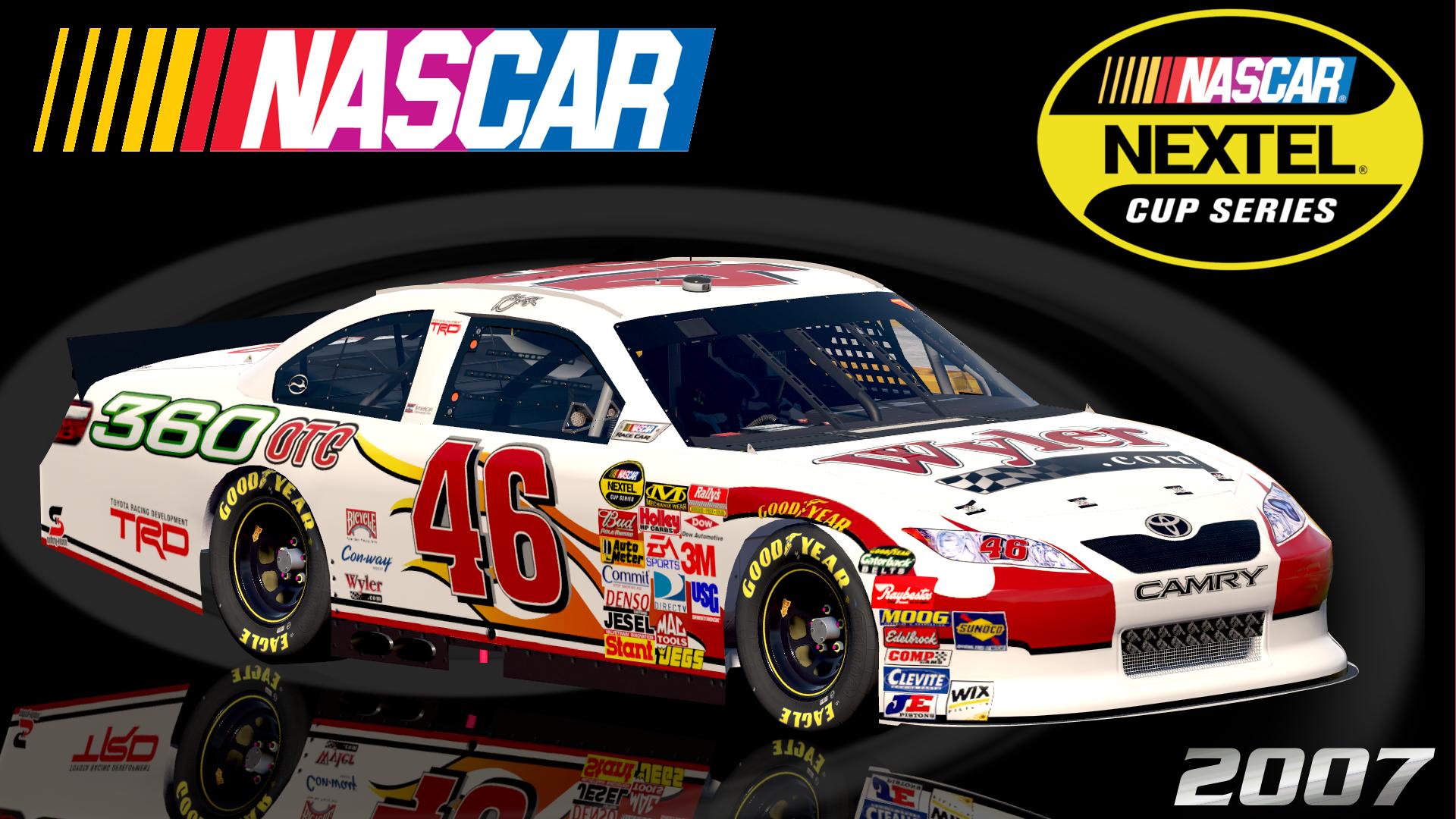 Preview of #46 Johnny Benson Jr 2007 Wyler Toyota Camry COT Sim Stamped Number by Christian Budd