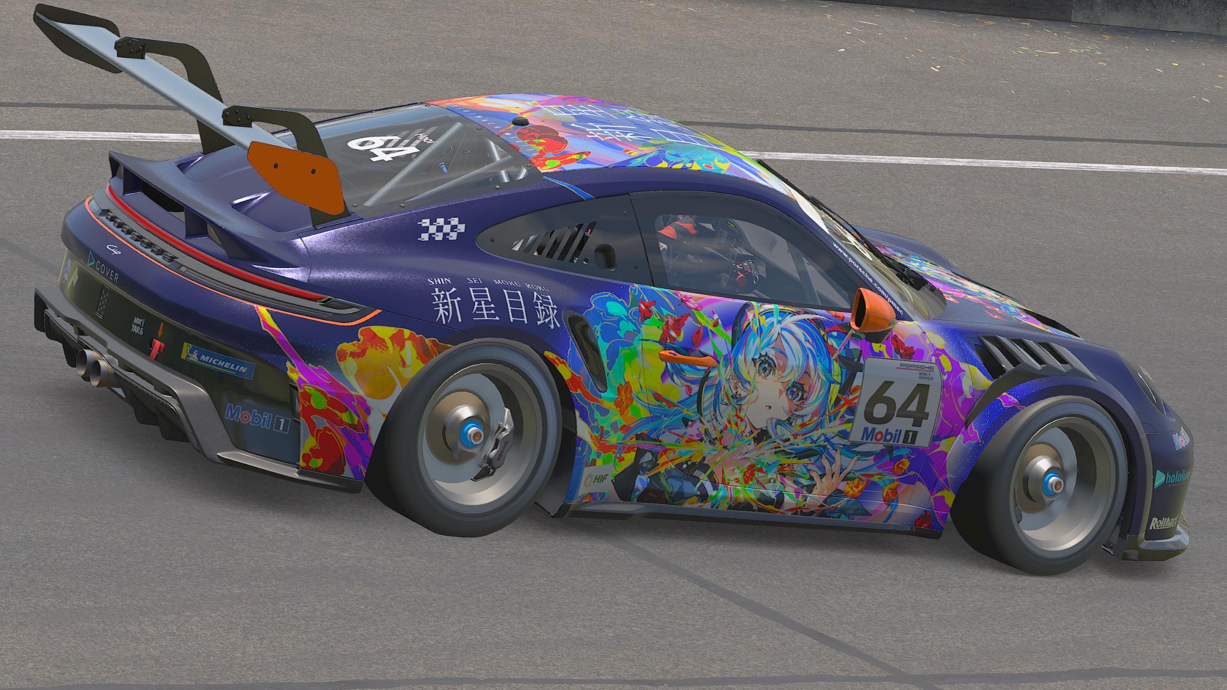 Preview of hololive - Hoshimachi Suisei (Porsche 992.2 Cup) [Anime/Vtuber/Itasha]  by Mitchell Hooi