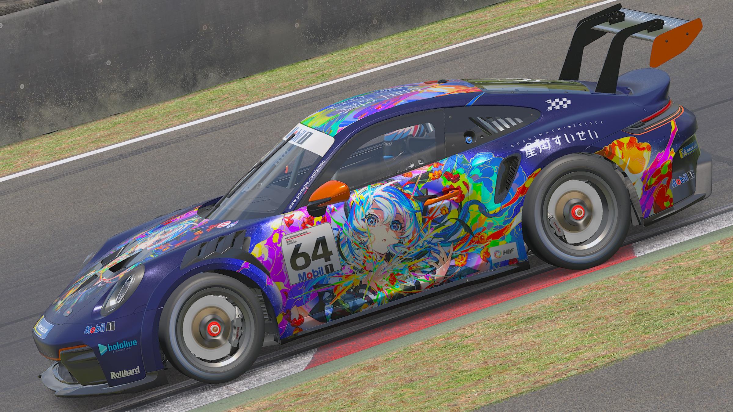 Preview of hololive - Hoshimachi Suisei (Porsche 992.2 Cup) [Anime/Vtuber/Itasha]  by Mitchell Hooi