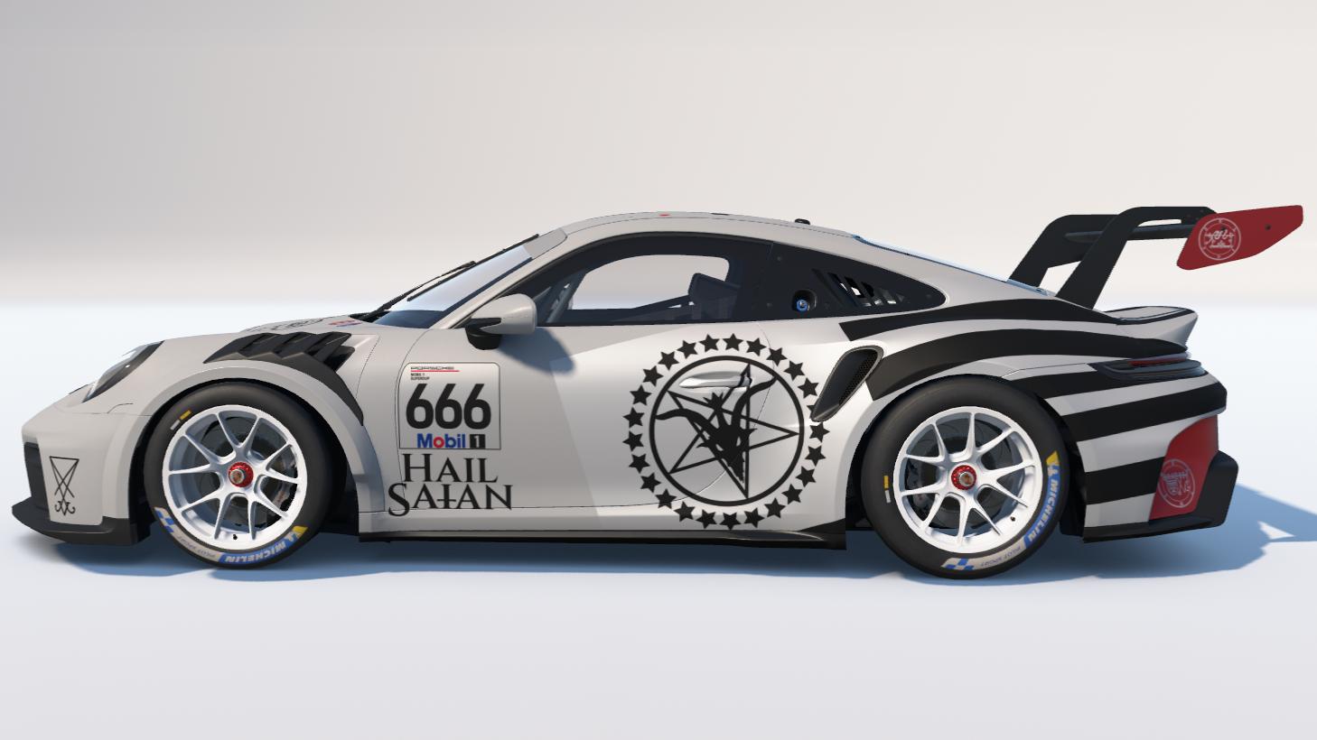 Preview of "HAIL SAtAN" WD Porsche 911 Cup (992.2) by Carson C.