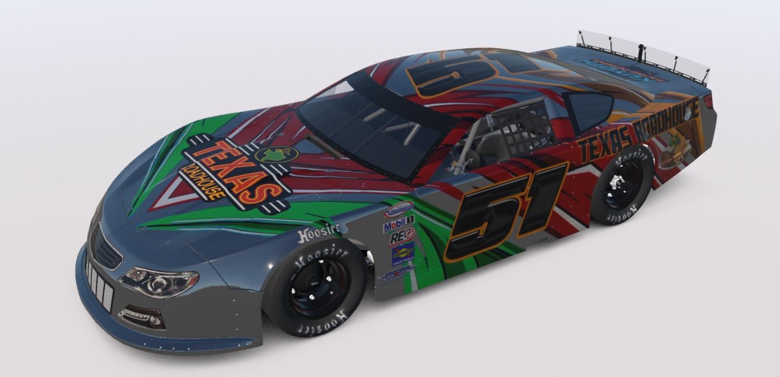 Preview of Texas Roadhouse Chromatic Super Late Model by Billy Kuyoth