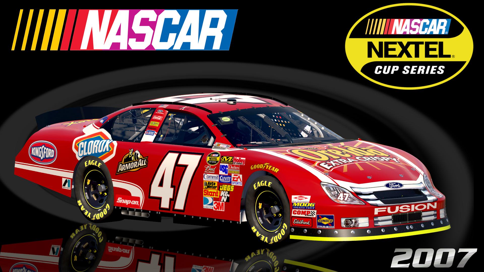 Preview of #47 Ken Schrader 2007 Ore Ida Clorox Ford Fusion Sim Stamped Number by Christian Budd