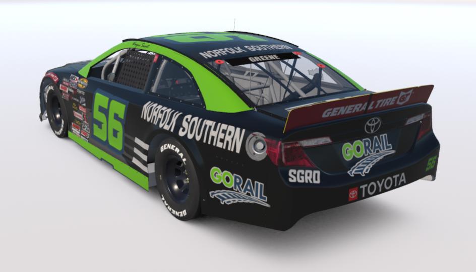 Preview of SGRD Commission - Norfolk Southern GoRail ARCA Toyota Camry (Custom 56) by Samuel Greene