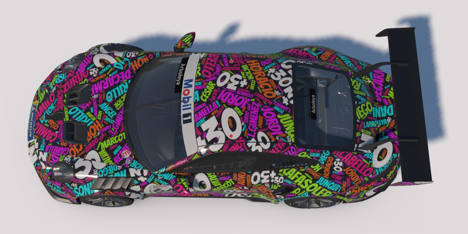 Preview of Porsche 992.2 Cup md30 nube nombres negro by Jes&uacute;s Arboleya