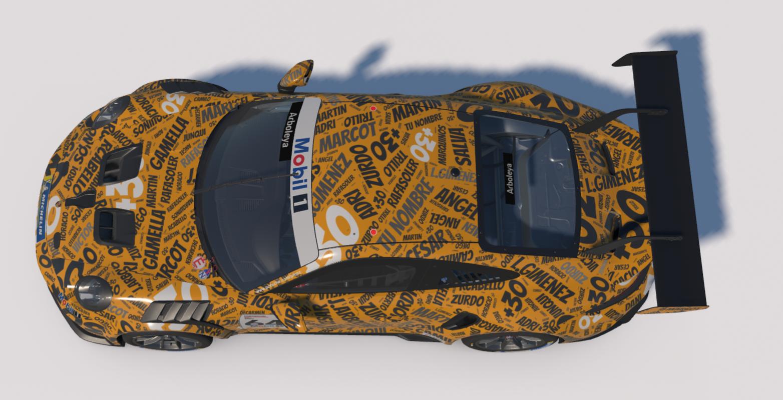 Preview of Porsche 992.2 Cup md30 nube nombres naranja by Jes&uacute;s Arboleya