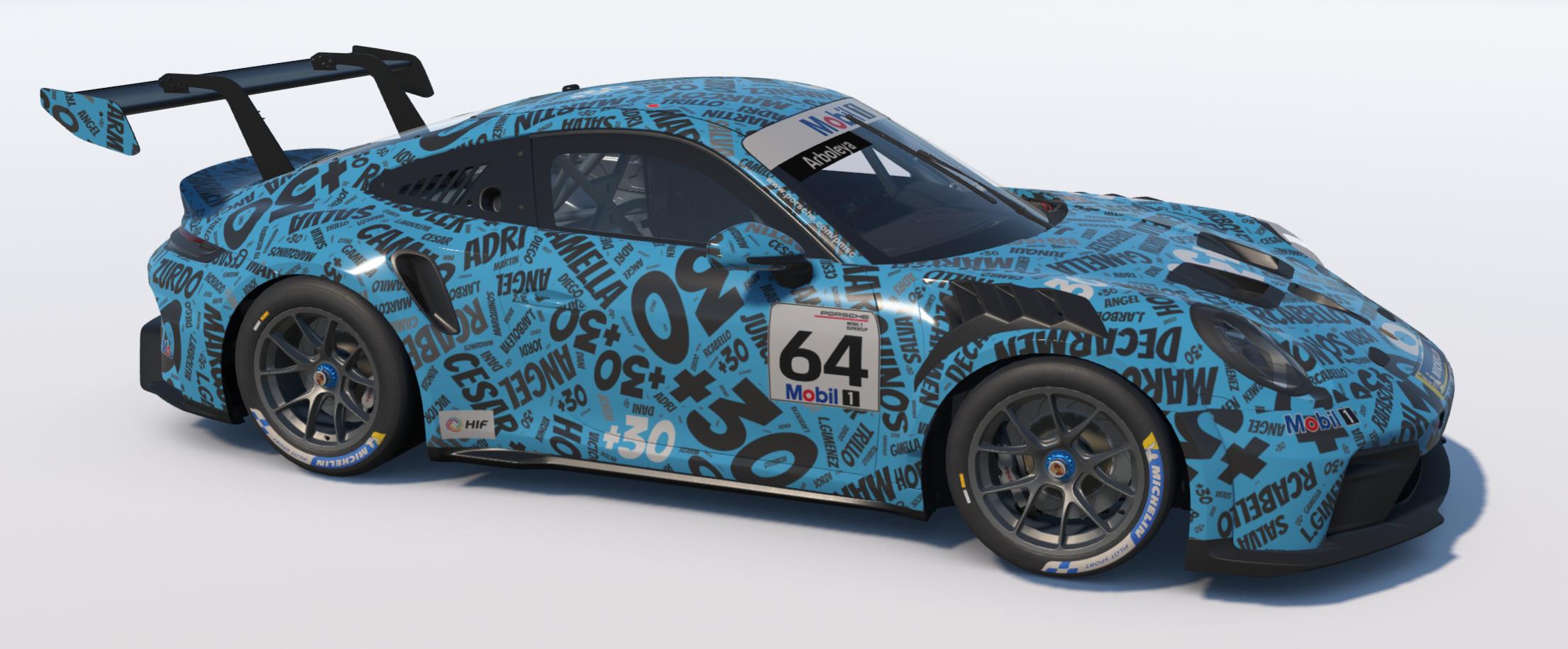 Preview of Porsche 992.2 Cup md30 nube nombres azul by Jesús Arboleya