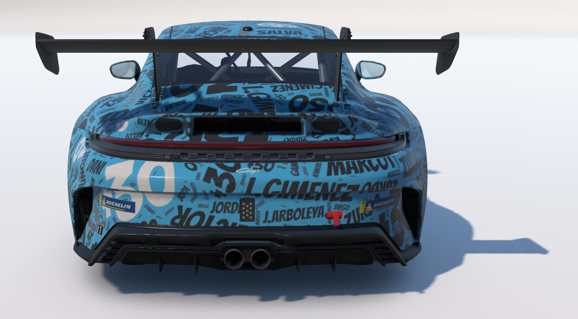 Preview of Porsche 992.2 Cup md30 nube nombres azul by Jesús Arboleya