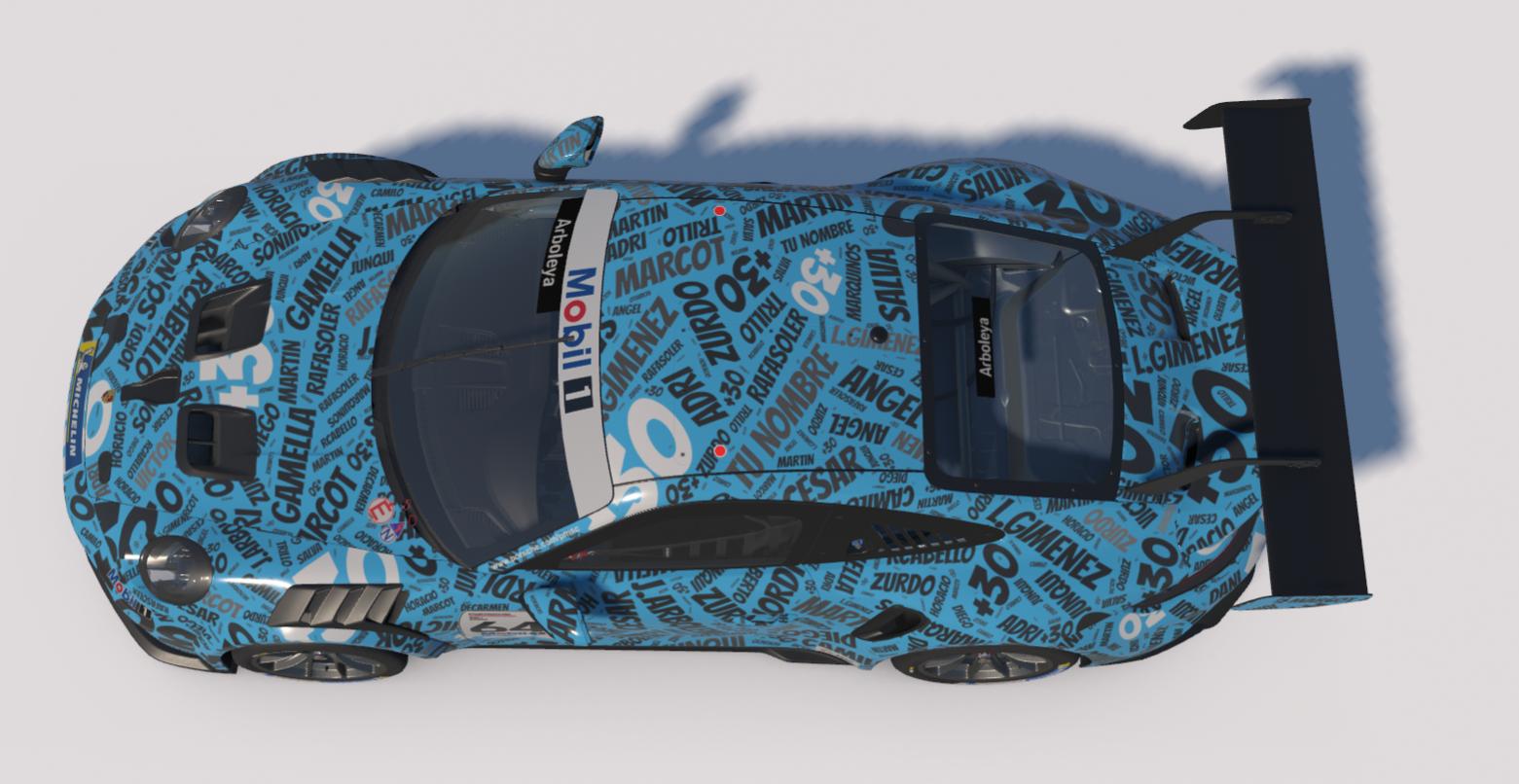 Preview of Porsche 992.2 Cup md30 nube nombres azul by Jesús Arboleya