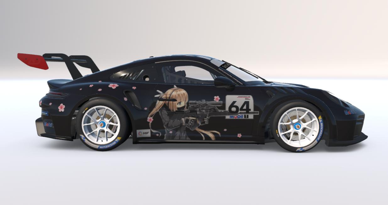 Preview of Anime Girl Itasha Gold Snipe Porsche 911 Cup (992.2) by Christian Ortiz Torres