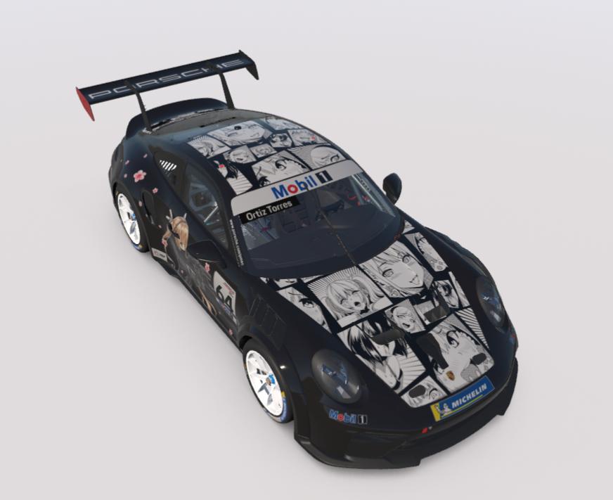 Preview of Anime Girl Itasha Gold Snipe Porsche 911 Cup (992.2) by Christian Ortiz Torres