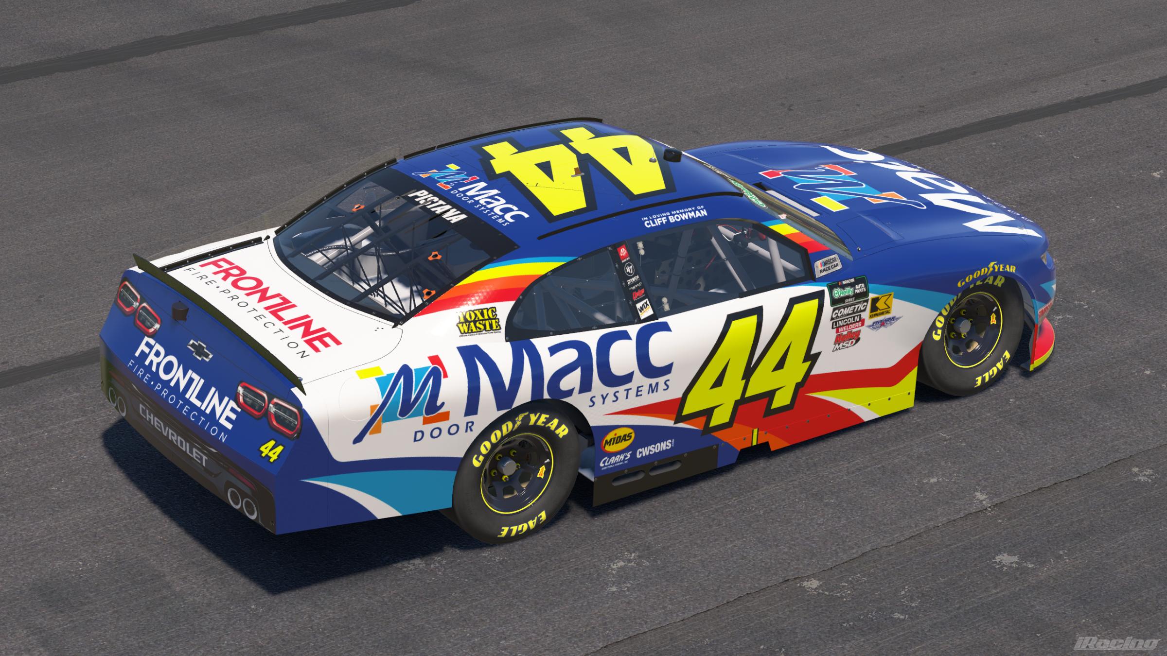 Preview of 2026 Brennan Poole #44 Macc Door Systems by Ryan Pistana