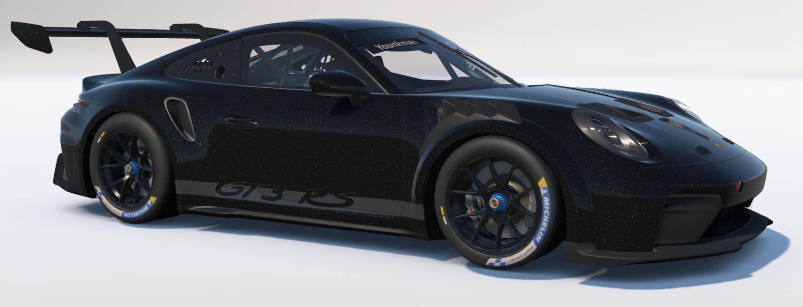 Preview of Black Porsche with Red, White and Blue Metallic Flake by Brad Younkman