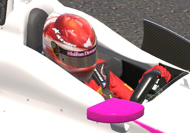 Preview of Shifon Dream Racing Red and White helmet. by Yuya Mawatari