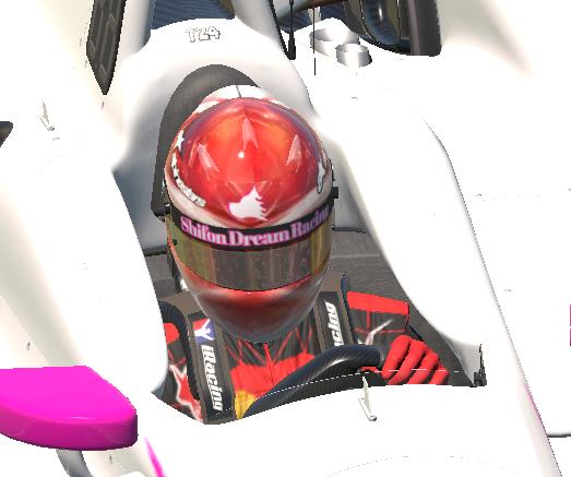 Preview of Shifon Dream Racing Red and White helmet. by Yuya Mawatari