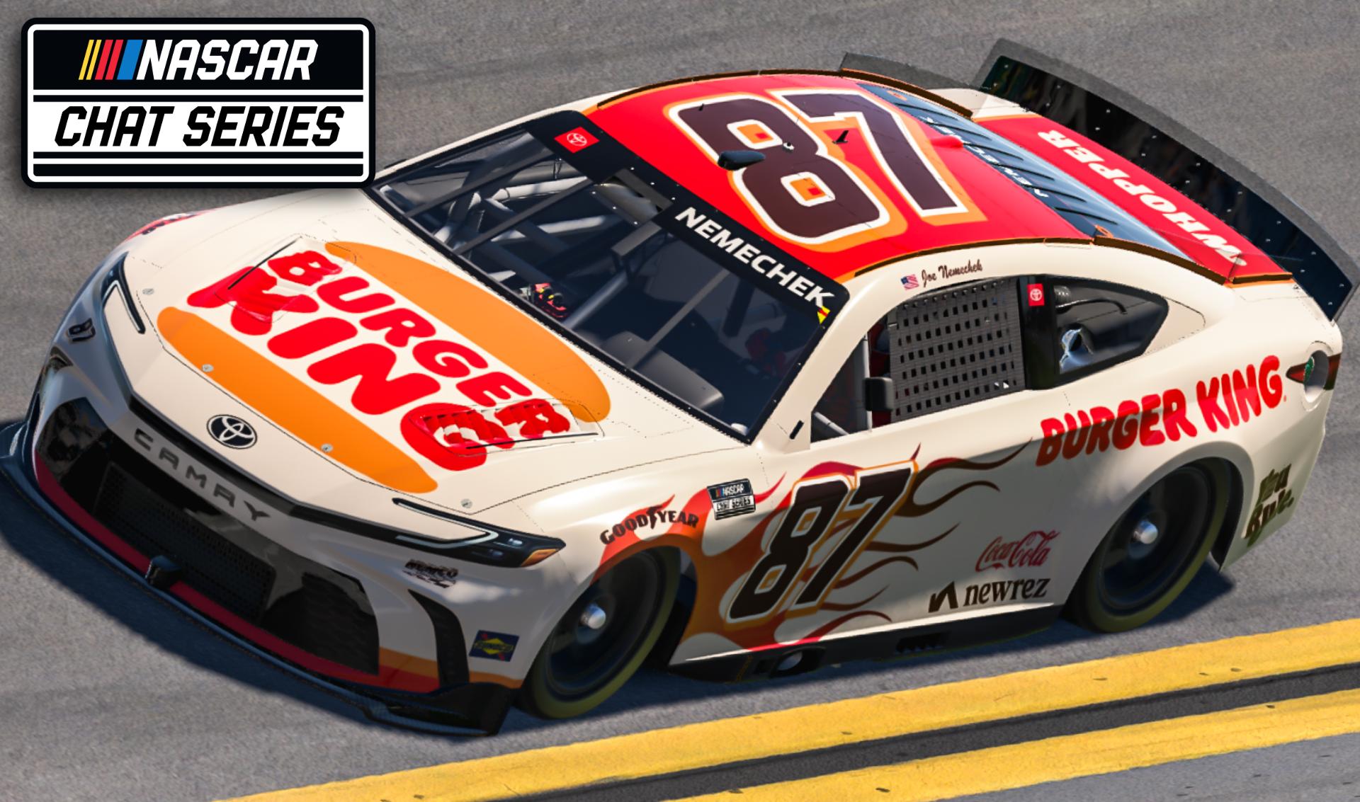 Preview of 2026 Burger King #87 Toyota Camry - NASCAR Chat Series Version by Jordan N.