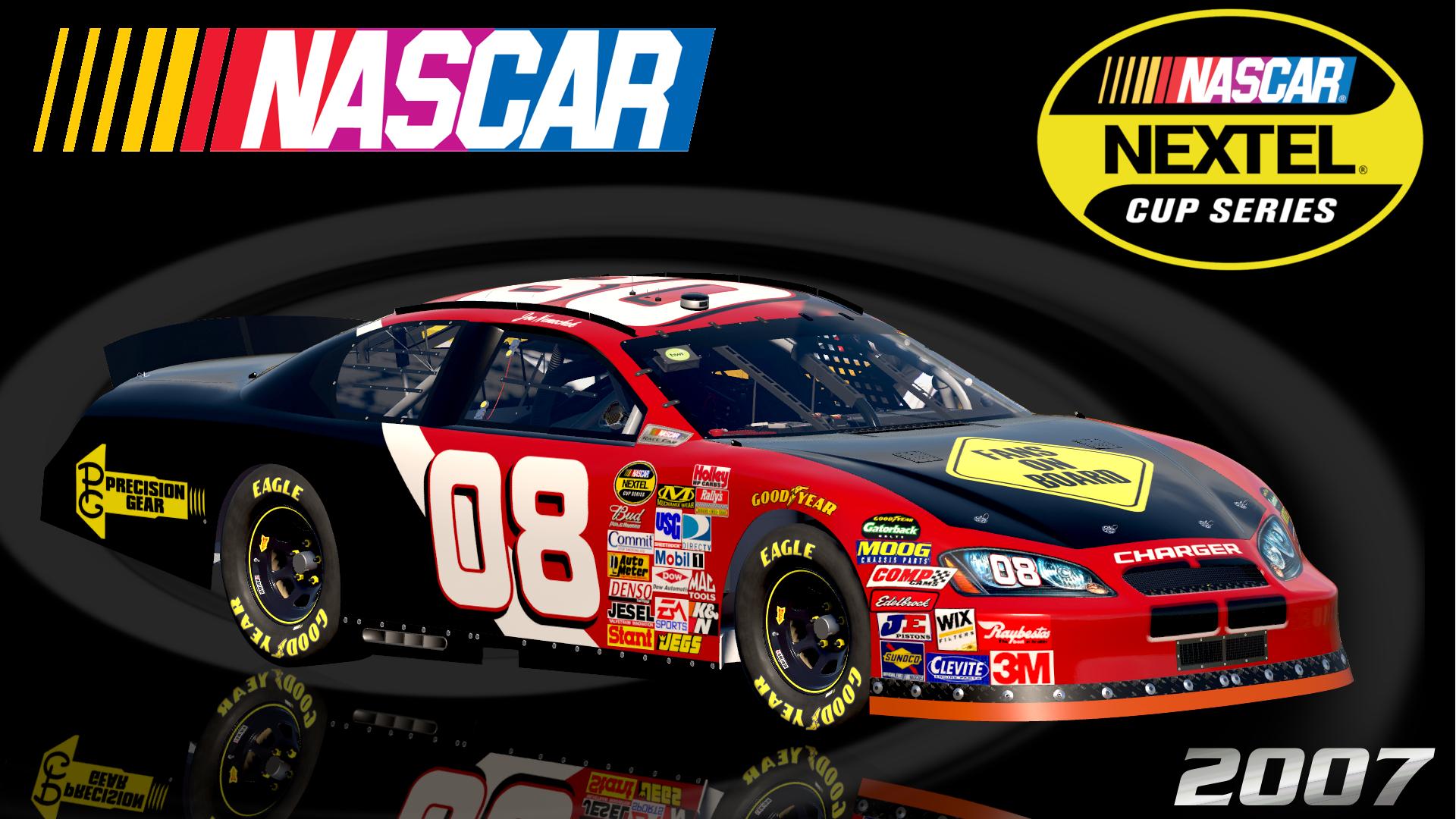 Preview of #08 Joe Nemechek 2007 Fans on Board Dodge Charger Sim Stamped Number by Christian Budd