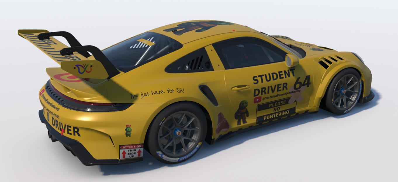 Preview of Student Driver - Custom Livery for Trevor Evans -Porsche 922.2 by Jeremy Kerr