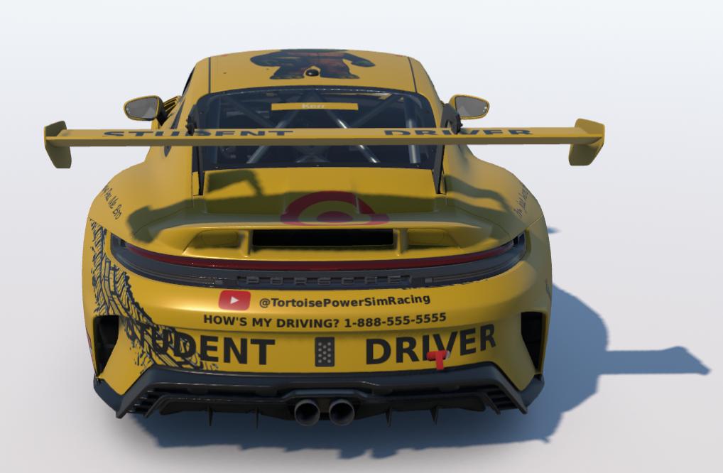 Preview of Student Driver - Custom Livery for Trevor Evans -Porsche 922.2 by Jeremy Kerr