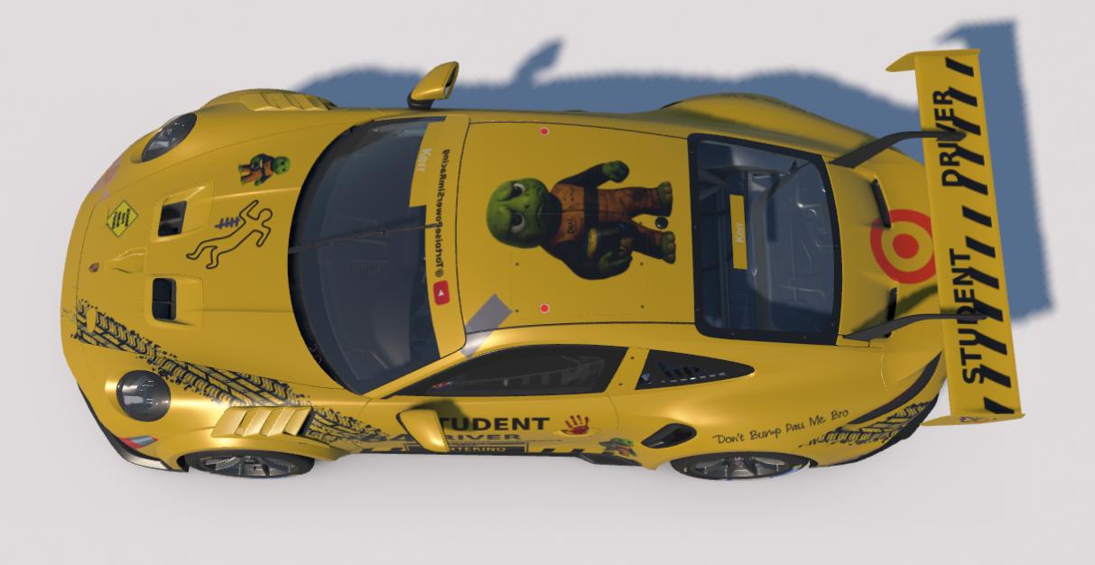 Preview of Student Driver - Custom Livery for Trevor Evans -Porsche 922.2 by Jeremy Kerr