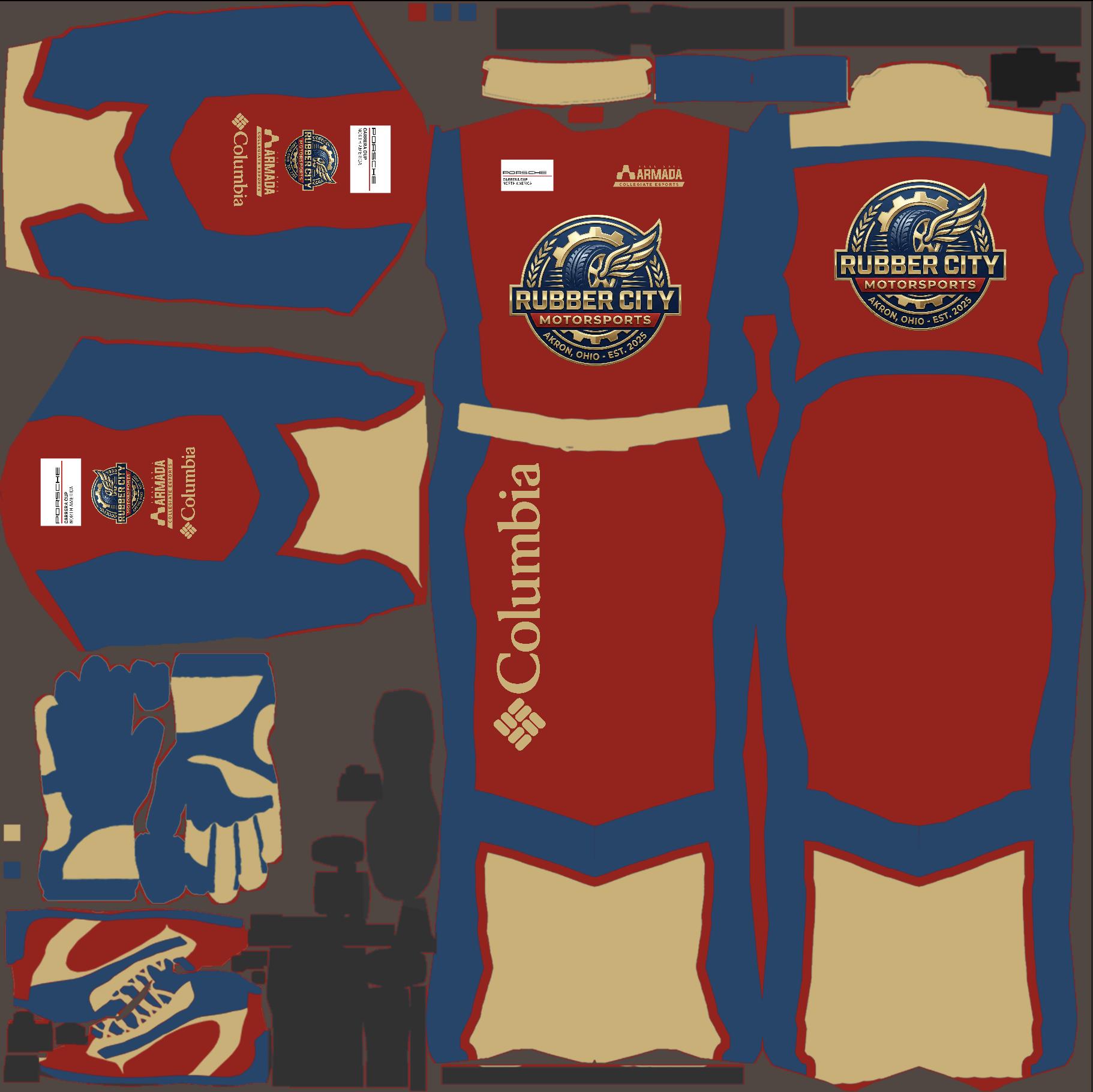 Preview of Rubber City Motorsports Porsche Cup NA Suit by Caolan D.