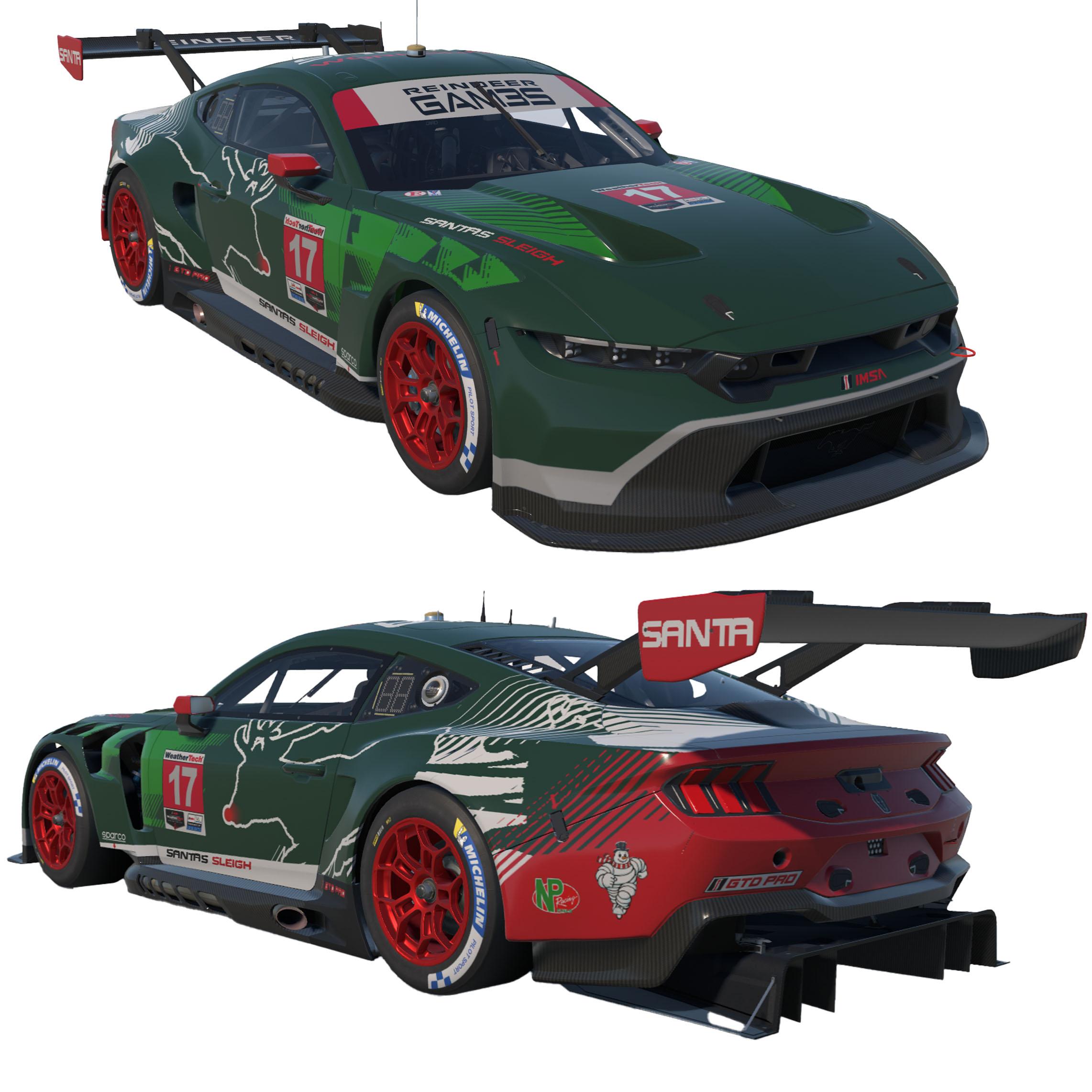 Preview of Unveiling the Dark Reindeer: The Ford Mustang Dark Horse GT3 Holiday Special Livery by Alan Purser