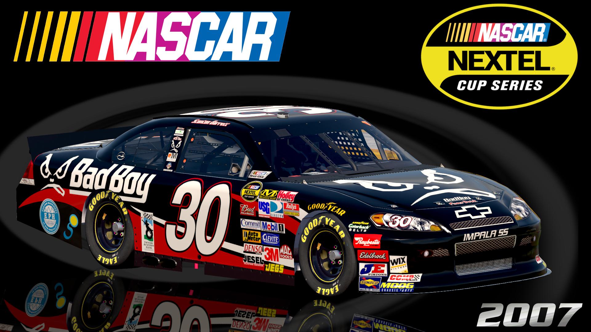 Preview of (Fictional) #30 Stanton Barrett 2007 Bad Boy Power Drink Impala SS COT Sim Stamped Number by Christian Budd