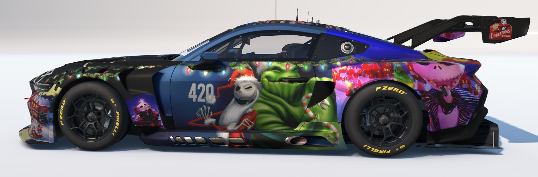 Preview of nightmare before christmas Ford Mustang GT3 by Todd Schwarz