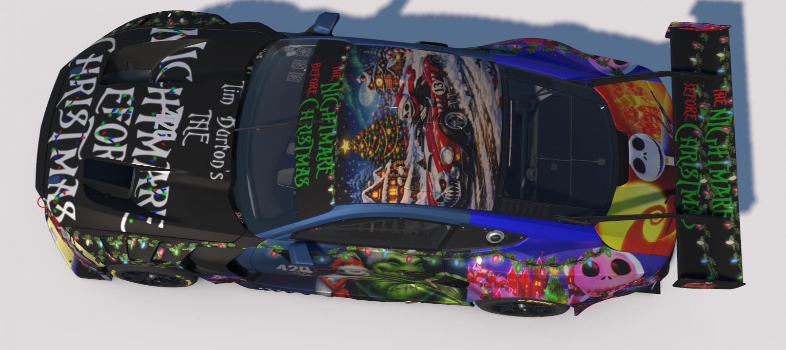 Preview of nightmare before christmas Ford Mustang GT3 by Todd Schwarz
