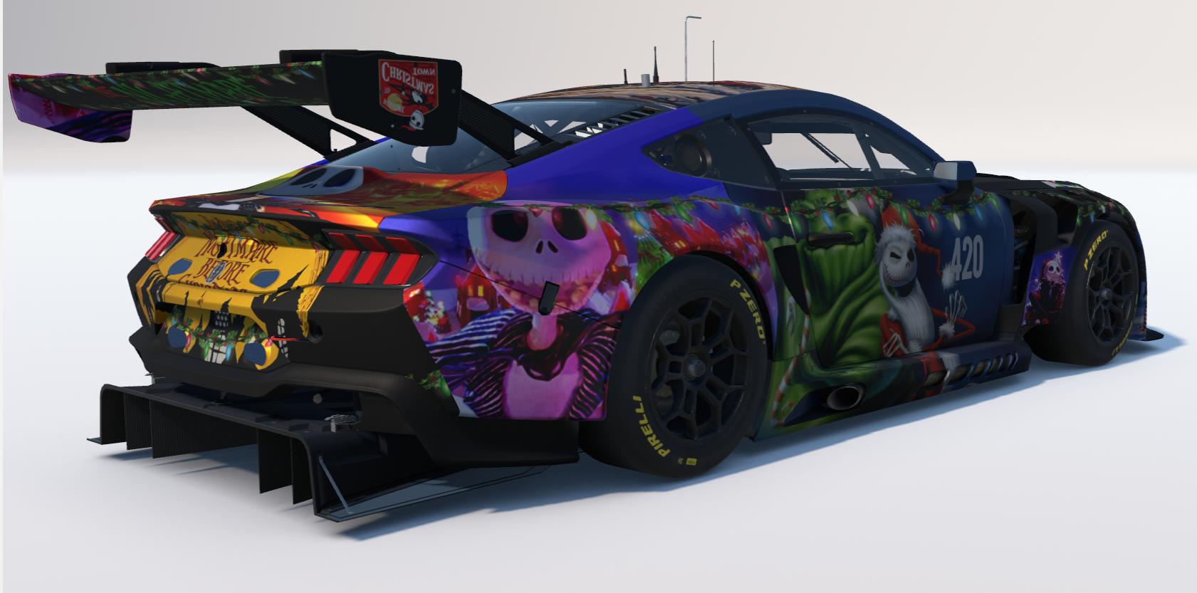 Preview of nightmare before christmas Ford Mustang GT3 by Todd Schwarz