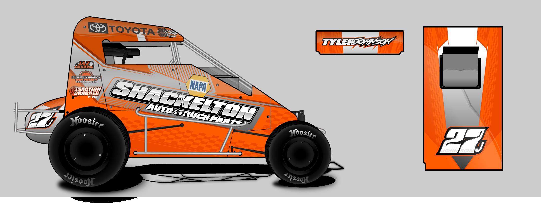 Preview of Tyler Johnsons 2025s1 dirt midget wrap by Mark R Rose