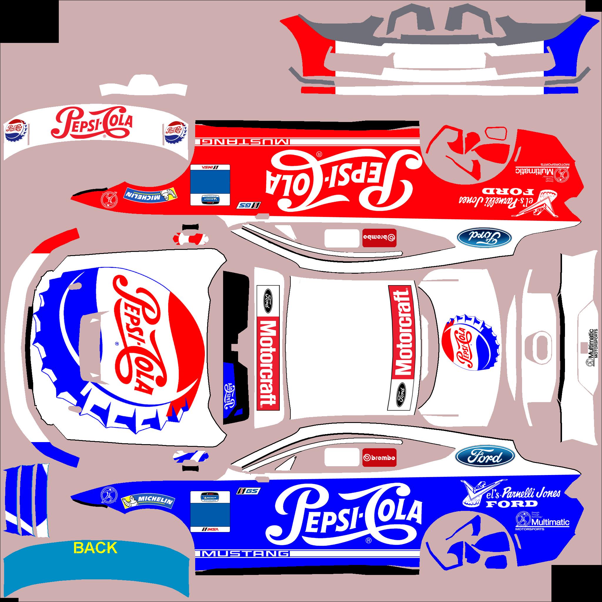 Preview of Mustang GT4 Pepsi by Clyde Coman