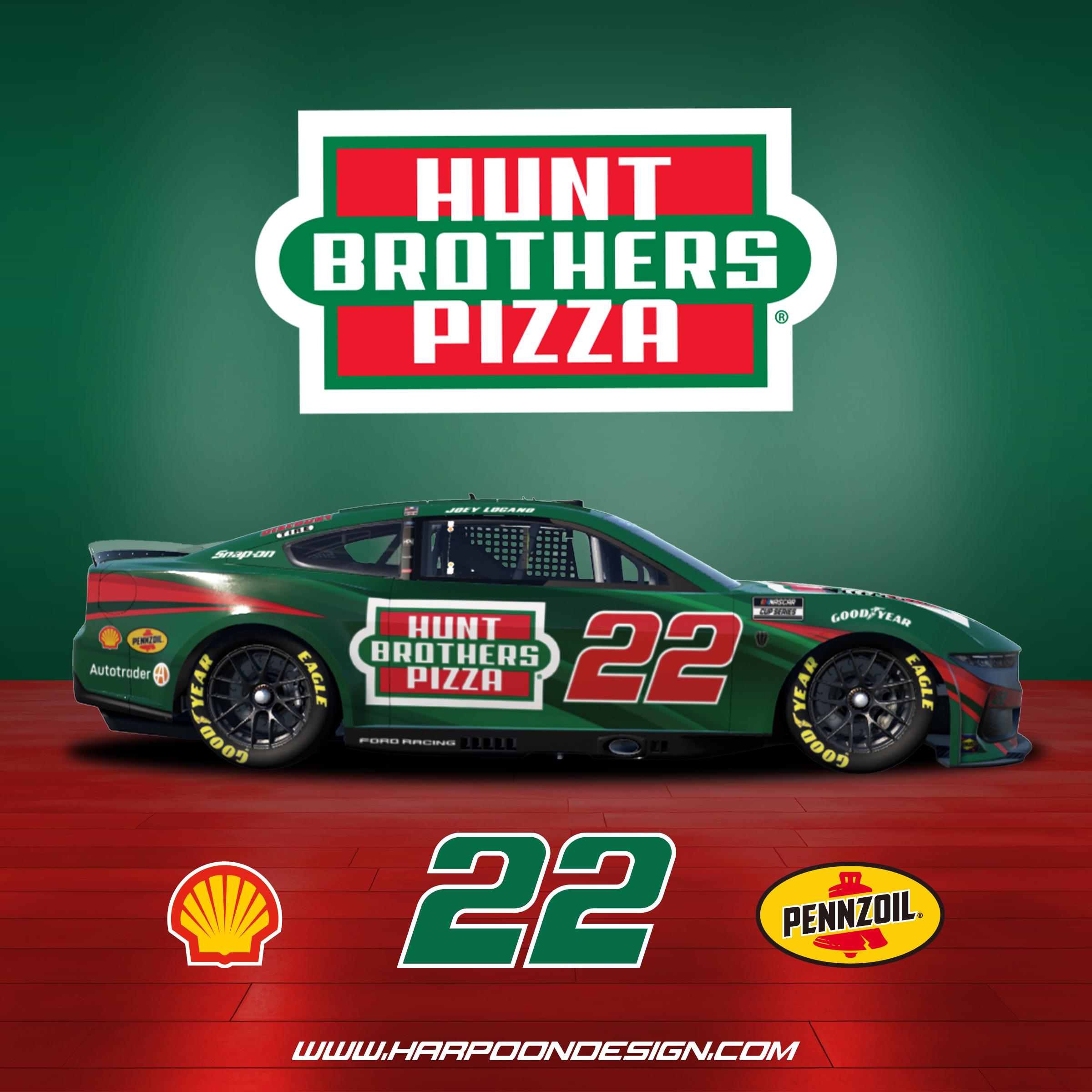 Preview of 2026 Joey Logano Hunt Brothers Pizza Ford Mustang by Brantley Roden