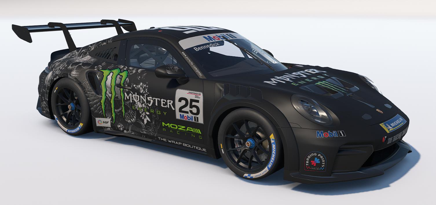 Preview of DB Racing Designs/Monster Energy/Trading Paints 992.2 Porsche Cup Car by Drew Bennedick