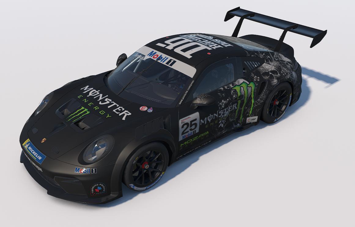 Preview of DB Racing Designs/Monster Energy/Trading Paints 992.2 Porsche Cup Car by Drew Bennedick