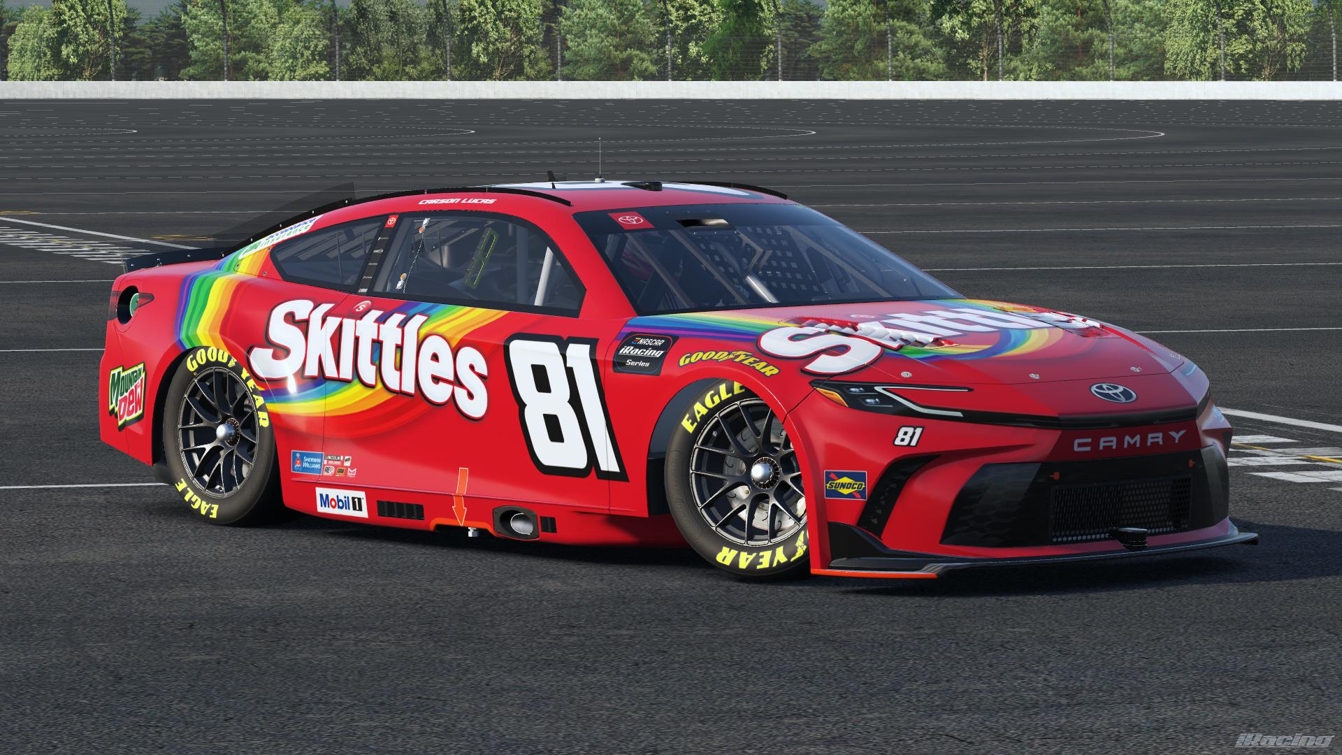 Preview of Carson Lucas 2026 Skittles Car by Caleb Eichler