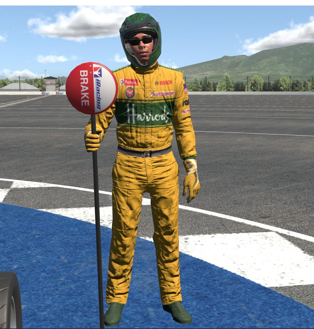 Preview of Harrods drivers suit by Bruce Funderburg