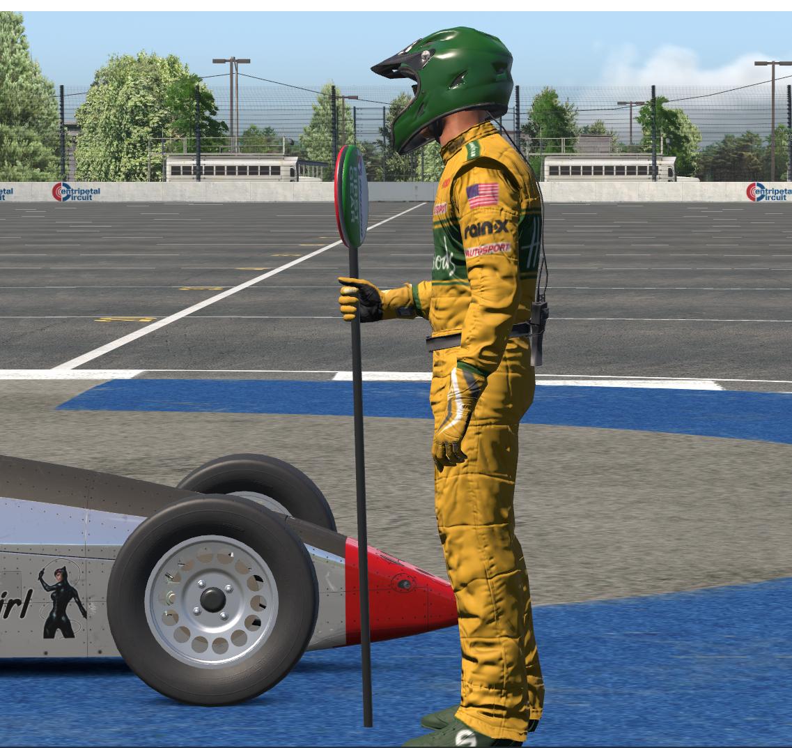 Preview of Harrods drivers suit by Bruce Funderburg