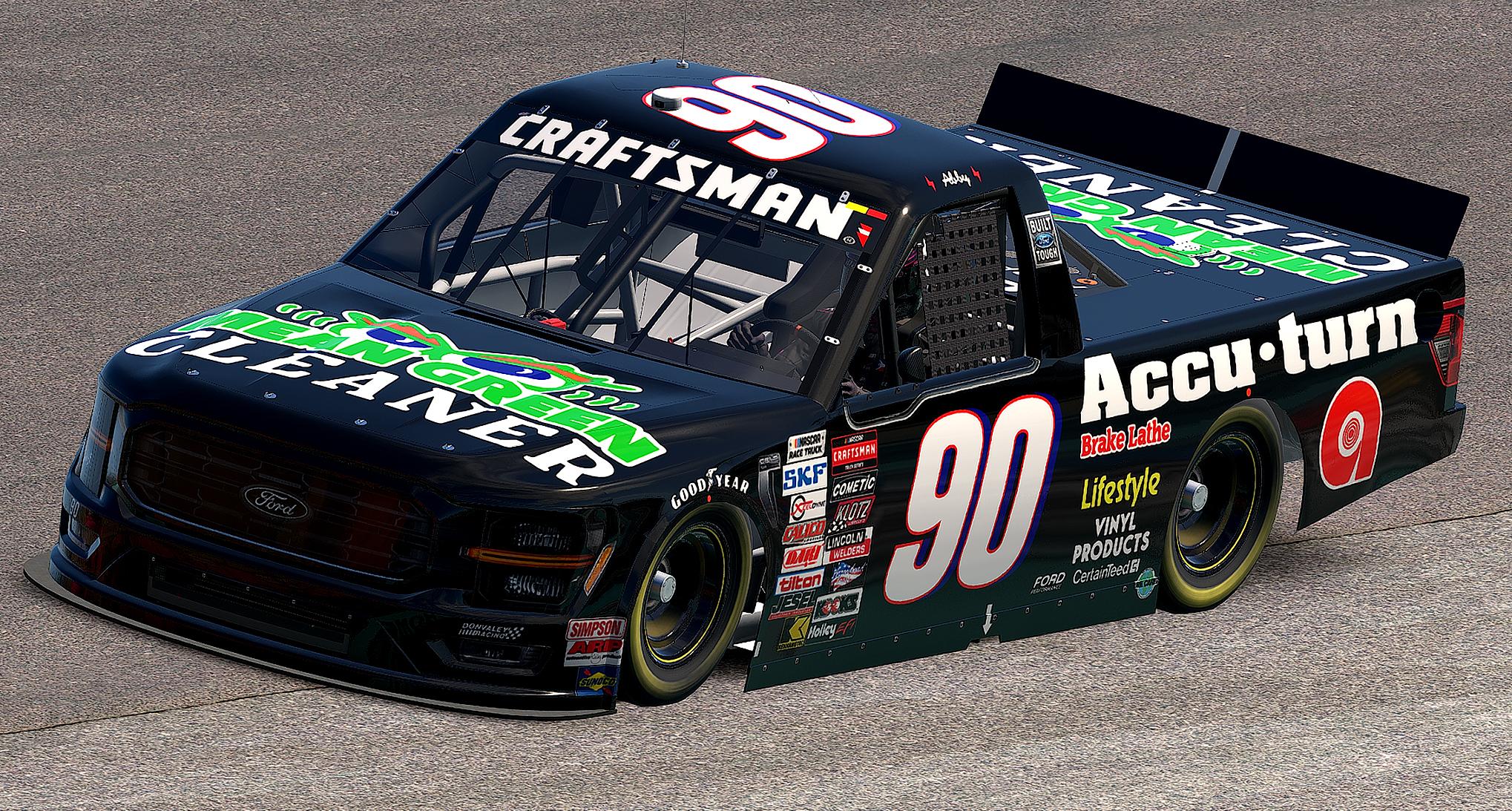 Preview of #90 Ed Berrier Mean Green 1998 FirstPlus Financial 200 / 2026 Craftsman Truck / Donlavey Racing by Abigail von Exner