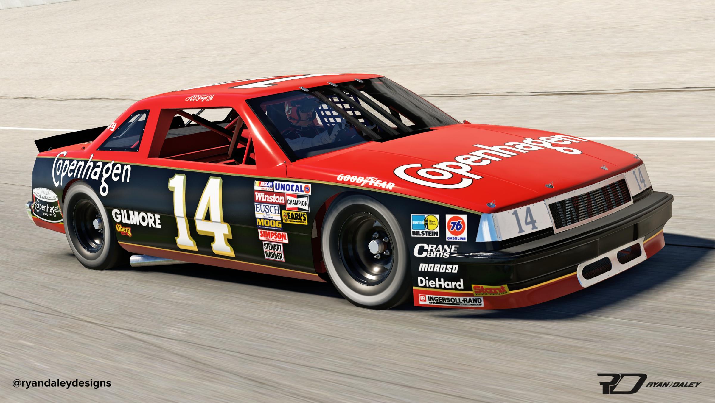 Preview of 1987 #14 A.J. Foyt Copenhagen Oldsmobile - Early Season With Numbers by Ryan Daley
