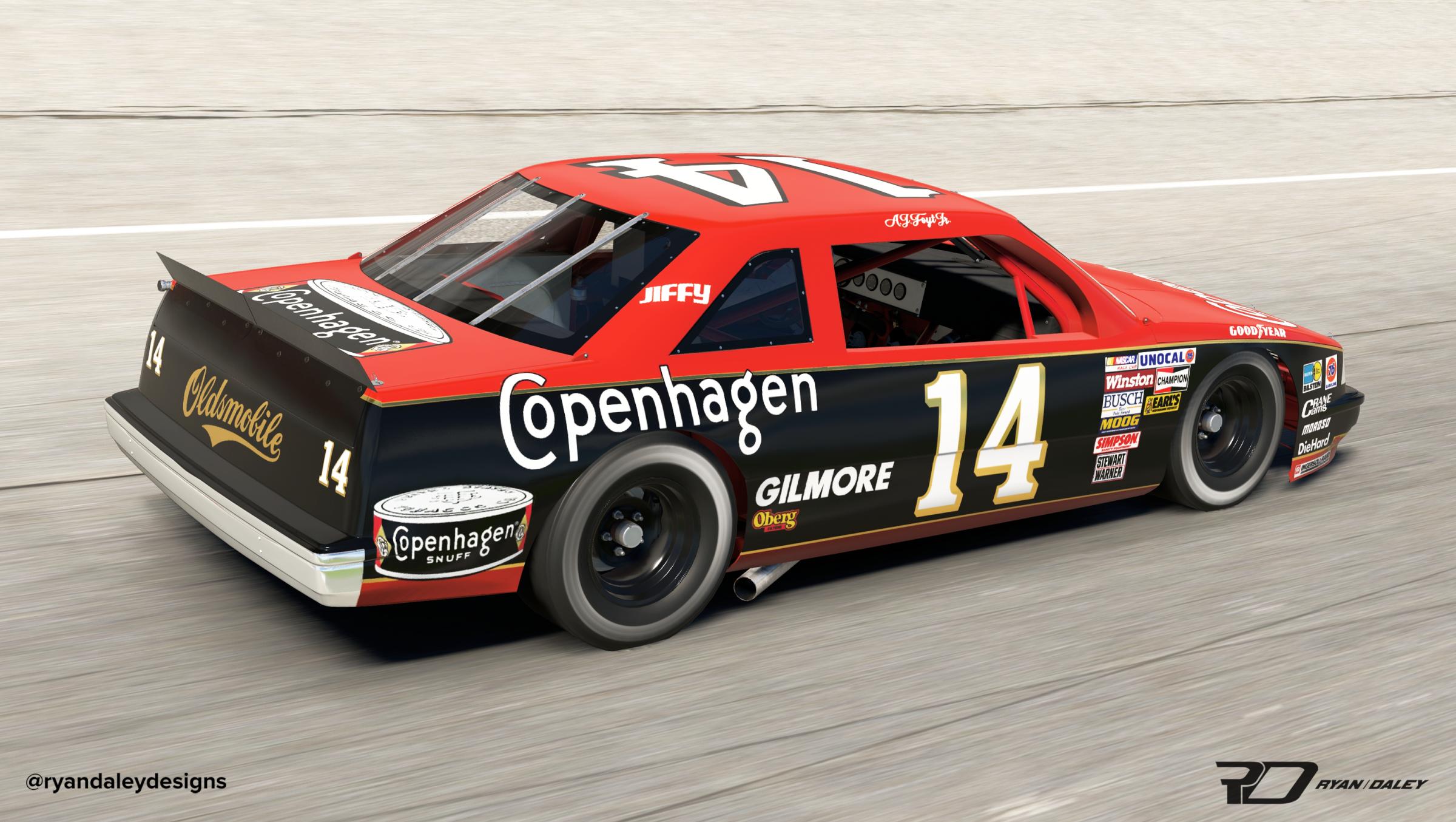 Preview of 1987 #14 A.J. Foyt Copenhagen Oldsmobile - Early Season With Numbers by Ryan Daley