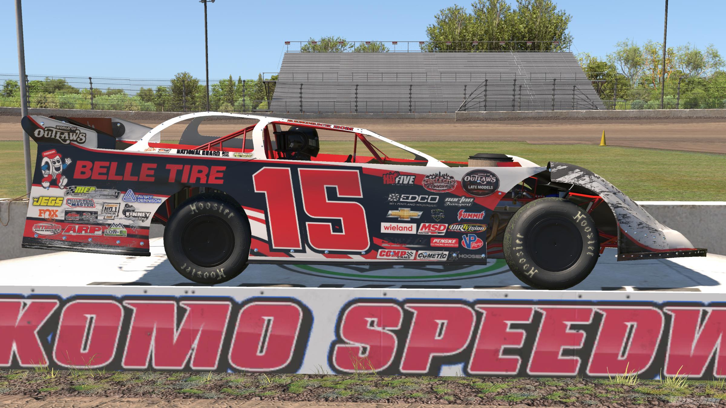 Preview of #15 Belle Tire Dirt Late Model 2026 by Kendrick Hom