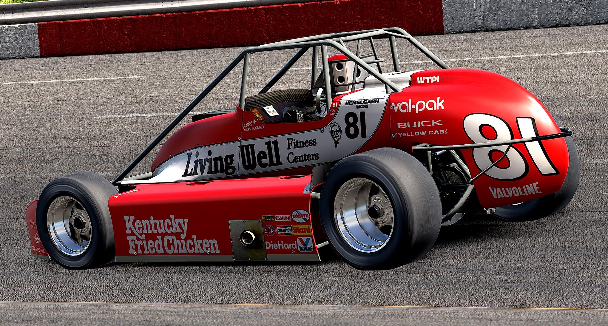Preview of #81 Rich Vogler Kentucky Fried Chicken 1987 / 2026 USAC Silver Crown / Hemelgarn Enterprises by Abigail von Exner