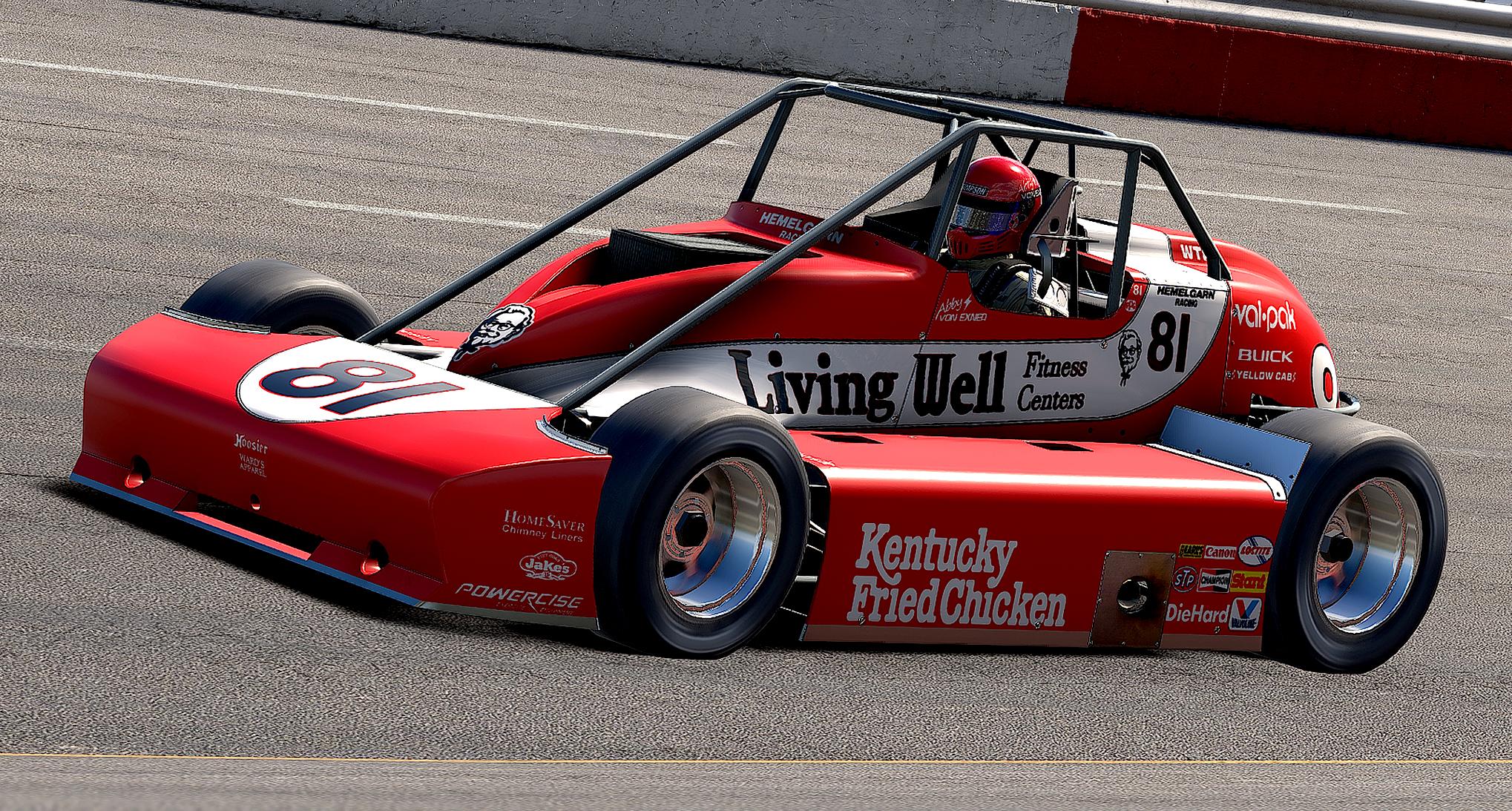 Preview of NO NUM #81 Rich Vogler Kentucky Fried Chicken 1987 / 2026 USAC Silver Crown / Hemelgarn Enterprises by Abigail von Exner