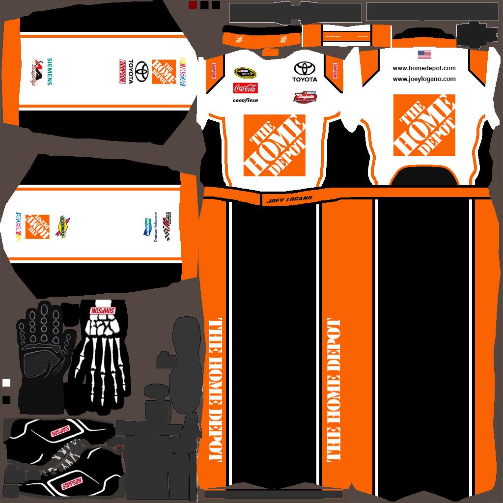 Preview of 2009 Joey Logano The Home Depot Rookie Simpson Suit With Skull Hand Gloves And  Shoes  by Dylan Martens